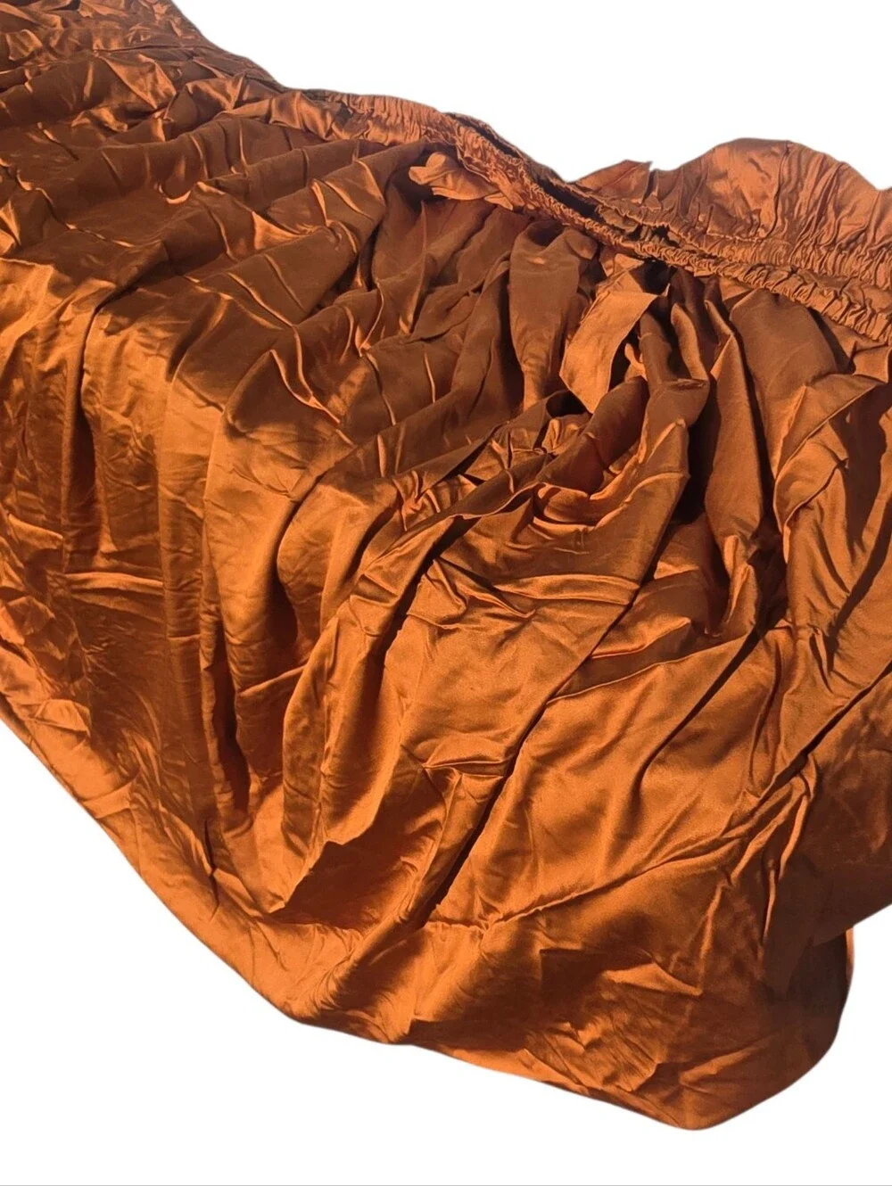 Quince Organic Bamboo Queen Fitted Sheet / 2 Standard Pillow Cases Terracotta